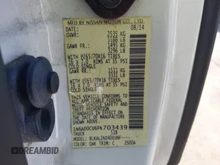 2015 Nissan Frontier SV с VIN 1N6AD0CU6FN703439, выставлен на аукционе IAAI как лот 41644963 с пробегом 339 963 миль миль и . История ставок и продаж доступна на DreamBid. Изображение 9.