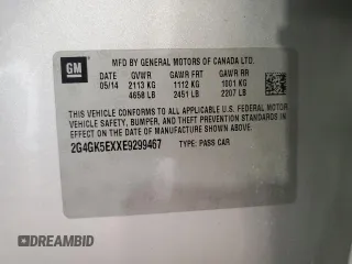 2014 Buick Regal z VIN 2G4GK5EXXE9299467, wystawiony jako Copart lot #53897085 z przebiegiem 123 800 mil mil oraz Szkoda całkowita • Salvage title. Historia ofert i sprzedaży dostępna na DreamBid. Obrazek 13.