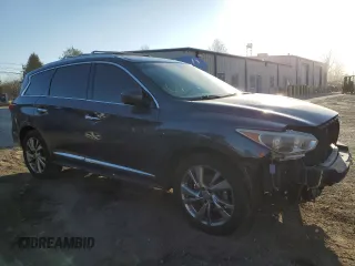 2013 Infiniti JX35 with VIN 5N1AL0MM1DC306035, listed as a Copart auction lot 47924065 with 133,126 mi miles and Salvage Title. Bid and sale history available at DreamBid. Image 4.