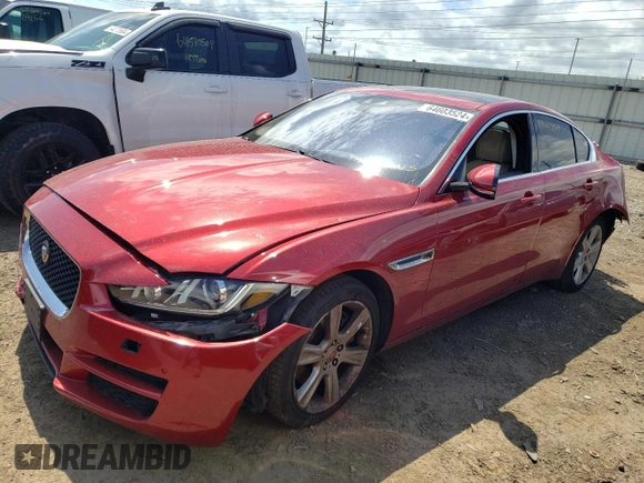 2018 Jaguar XE 25t Prestige with VIN SAJAK4FX4JCP19005, listed as a Copart auction lot 64603524 with 0 mi miles and Salvage Title. Bid and sale history available at carsss.com. Image 1.