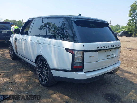2015 Land Rover Range Rover Supercharged with VIN SALGS2TF3FA218272, listed as a IAAI auction lot 42463876 with 102,037 mi miles and . Bid and sale history available at DreamBid. Image 3.