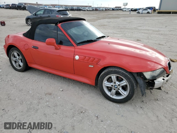 2000 BMW Z3 2.5L with VIN WBACH9349YLF88760, listed as a Copart auction lot 58447054 with 241,754 mi miles and Salvage Title. Bid and sale history available at carsss.com. Image 4.