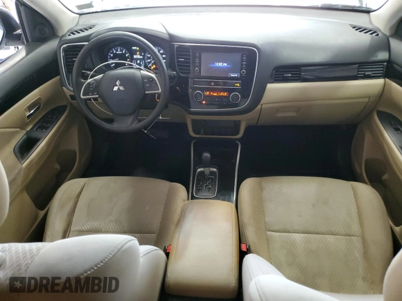 2019 Mitsubishi Outlander ES with VIN JA4AZ3A36KZ048504, listed as a Copart auction lot 59570195 with 92,473 mi miles and Salvage title. Bid and sale history available at DreamBid. Image 8.