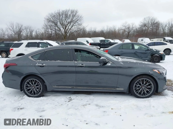 2019 Genesis G80 3.3T Sport with VIN KMHGN4JB5KU295935, listed as a IAAI auction lot 41481877 with 53,623 mi miles. Bid and sale history available at carsss.com. Image 14.