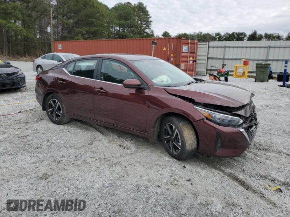 2024 Nissan Sentra SV with VIN 3N1AB8CV3RY244350, listed as a Copart auction lot 43572955 with 19,705 mi miles and Salvage title. Bid and sale history available at DreamBid. Image 4.