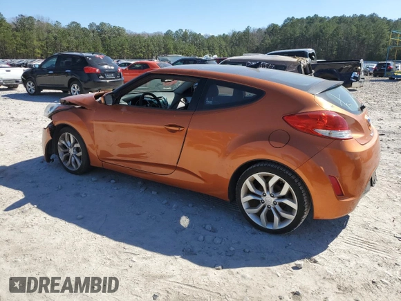 2012 Hyundai Veloster w/Red Int with VIN KMHTC6AD9CU044547, listed as a Copart auction lot 72633624 with 69,261 mi miles and Salvage title. Bid and sale history available at DreamBid. Image 2.