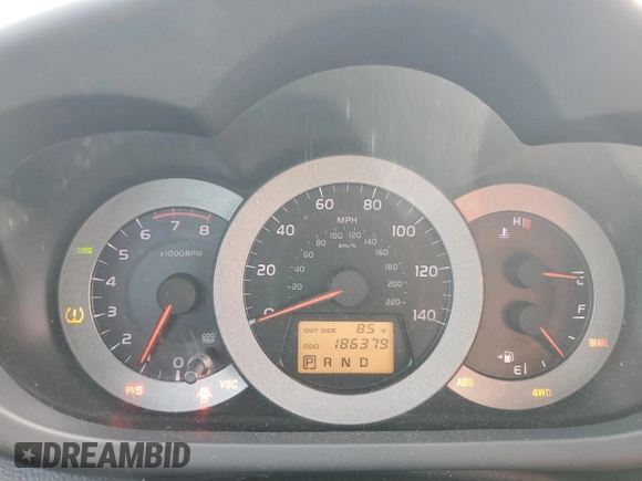 2007 Toyota RAV4 Sport with VIN JTMBD32V975078684, listed as a Copart auction lot 60661875 with 186,379 mi miles and Salvage title. Bid and sale history available at DreamBid. Image 9.