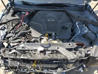 2022 Infiniti Q50 Red Sport 400 with VIN JN1FV7DR4NM390178, listed as a Copart auction lot 69999424 with 27,794 mi miles and Salvage title. Bid and sale history available at DreamBid. Image 11.