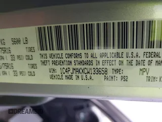 2012 Jeep Liberty Sport with VIN 1C4PJMAKXCW133658, listed as a IAAI auction lot 41814977 with 128,328 mi miles and . Bid and sale history available at carsss.com. Image 9.