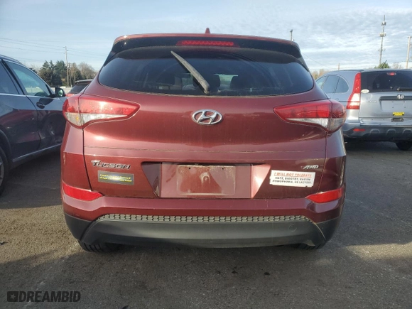 2018 Hyundai Tucson SEL with VIN KM8J3CA49JU665466, listed as a Copart auction lot 83358734 with 54,963 mi miles and Salvage Title. Bid and sale history available at carsss.com. Image 6.
