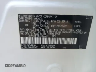 2016 Toyota RAV4 SE with VIN JTMNFREVXGD086661, listed as a Copart auction lot 58528965 with 70,523 mi miles and Salvage title. Bid and sale history available at DreamBid. Image 13.