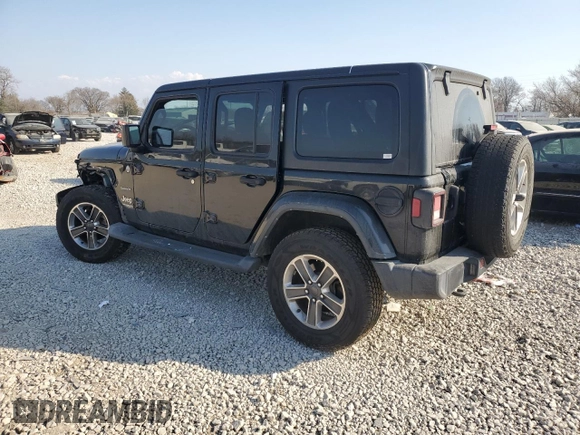 2021 Jeep Wrangler Unlimited Sahara with VIN 1C4HJXEN8MW668130, listed as a Copart auction lot 49049685 with Not provided miles and Salvage title. Bid and sale history available at DreamBid. Image 2.