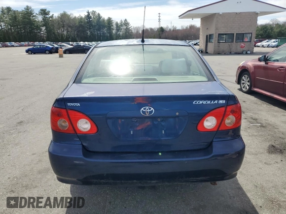 2006 Toyota Corolla CE with VIN JTDBR32EX60085589, listed as a Copart auction lot 53057435 with 283,587 mi miles and Clean Title. Bid and sale history available at DreamBid. Image 6.