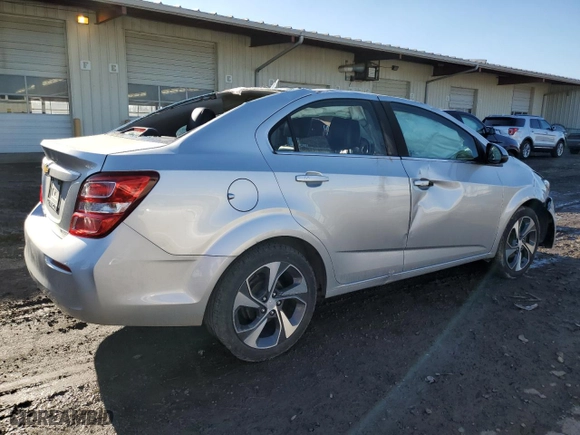2017 Chevrolet Sonic Premier with VIN 1G1JF5SBXH4119654, listed as a Copart auction lot 46837905 with 139,166 mi miles and Clean Title. Bid and sale history available at carsss.com. Image 3.
