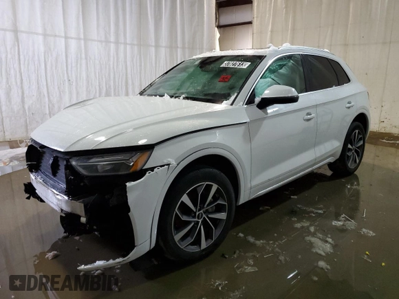 2021 Audi Q5 Premium Plus with VIN WA1BAAFY1M2104932, listed as a Copart auction lot 37827613 with Not Provided miles. Bid and sale history available at carsss.com. Image 1.