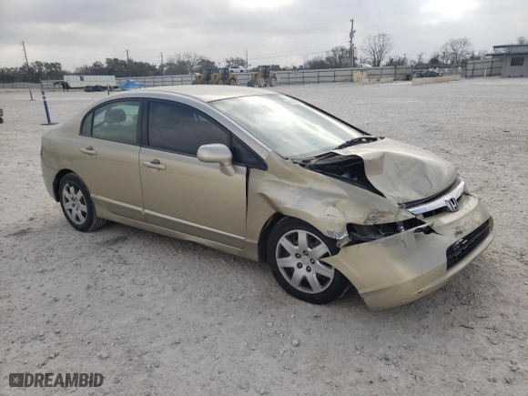 2007 Honda Civic Sdn LX with VIN 1HGFA165X7L141765, listed as a Copart auction lot 49260905 with 220,049 mi miles and Salvage Title. Bid and sale history available at carsss.com. Image 4.