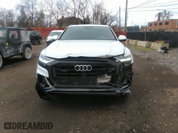 2021 Audi Q8 Premium Plus with VIN WA1EVAF11MD005634, listed as a IAAI auction lot 41919643 with 36,392 mi miles. Bid and sale history available at carsss.com. Image 12.