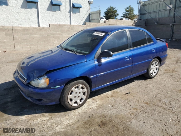 2002 Kia Rio with VIN KNADC123X26125297, listed as a Copart auction lot 74368764 with 72,025 mi miles and Salvage Title. Bid and sale history available at carsss.com. Image 1.