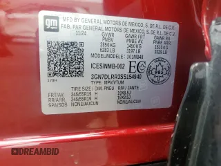 2025 Chevrolet Equinox EV LT z VIN 3GN7DLRR3SS154940, wystawiony jako Copart lot #57503945 z przebiegiem Nie podano mil oraz Szkoda całkowita • Salvage title. Historia ofert i sprzedaży dostępna na DreamBid. Obrazek 12.