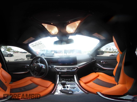 2024 BMW M3 Competition with VIN WBS33AY0XRFS35085, listed as a IAAI auction lot 42353608 with 6,991 mi miles and . Bid and sale history available at DreamBid. Image 18.