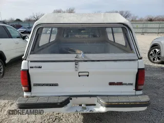 1993 GMC Sonoma with VIN 1GTCS14Z0P8509569, listed as a Copart auction lot 84866644 with 91,431 mi miles and Salvage Title. Bid and sale history available at carsss.com. Image 6.