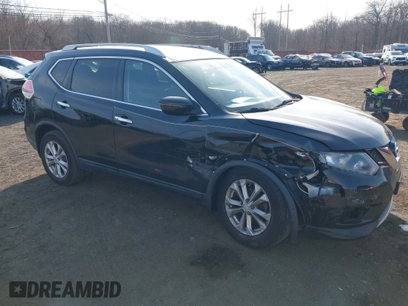 2016 Nissan Rogue SV with VIN KNMAT2MV4GP727768, listed as a IAAI auction lot 41794234 with 76,139 mi miles. Bid and sale history available at carsss.com. Image 1.