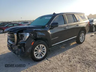 2021 GMC Yukon SLT with VIN 1GKS1BKT8MR388139, listed as a Copart auction lot 52368645 with 59,602 mi miles and Salvage Title. Bid and sale history available at carsss.com. Image 1.