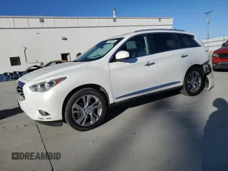 2013 Infiniti JX35 with VIN 5N1AL0MM0DC349992, listed as a Copart auction lot 77848794 with 96,338 mi miles and Salvage Title. Bid and sale history available at carsss.com. Image 1.