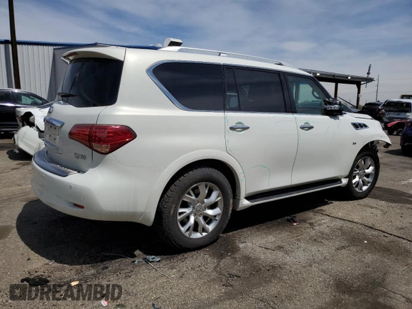 2014 Infiniti QX80 z VIN JN8AZ2NE5E9065699, wystawiony jako Copart lot #53659915 z przebiegiem 94 482 mil mil oraz Szkoda całkowita • Salvage title. Historia ofert i sprzedaży dostępna na DreamBid. Obrazek 3.