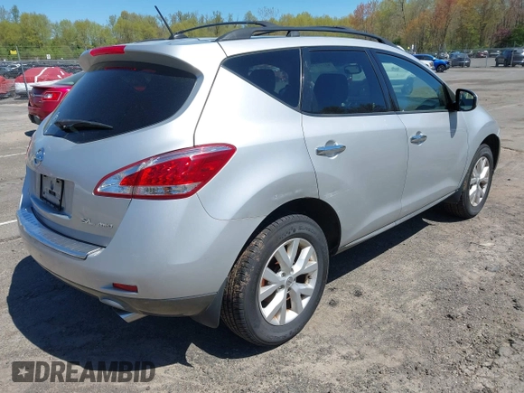 2011 Nissan Murano S with VIN JN8AZ1MWXBW176864, listed as a IAAI auction lot 42167126 with 124,165 mi miles and . Bid and sale history available at DreamBid. Image 4.