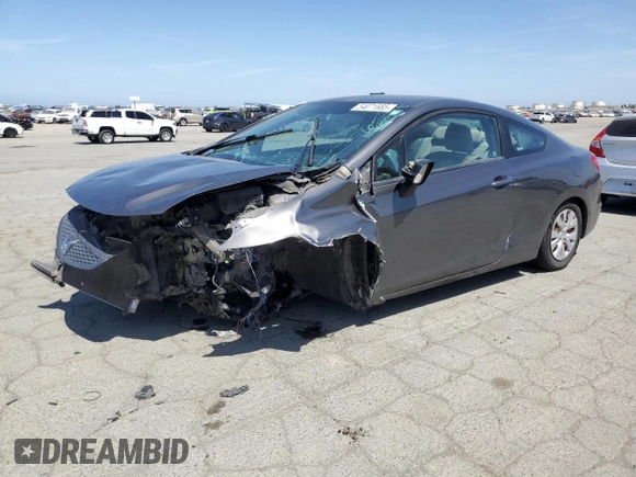 2012 Honda Civic Cpe LX with VIN 2HGFG3B57CH556677, listed as a Copart auction lot 54071885 with 151,943 mi miles and Clean Title. Bid and sale history available at carsss.com. Image 1.