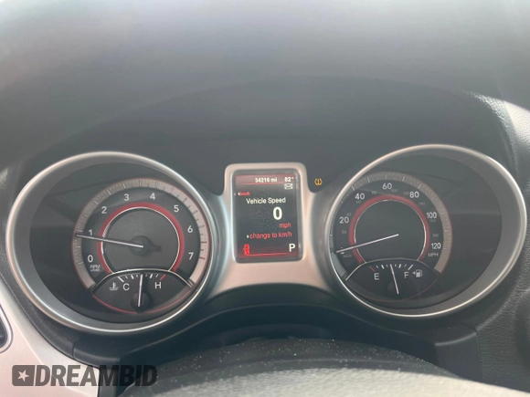 2015 Dodge Journey SXT with VIN 3C4PDCBB5FT518314, listed as a Copart auction lot 54726125 with 34,216 mi miles and Salvage Title. Bid and sale history available at carsss.com. Image 9.