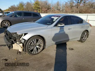 2018 Infiniti Q50 3.0t LUXE with VIN JN1EV7AR6JM610365, listed as a Copart auction lot 85545534 with 0 mi miles and Non Repairable. Bid and sale history available at carsss.com. Image 1.