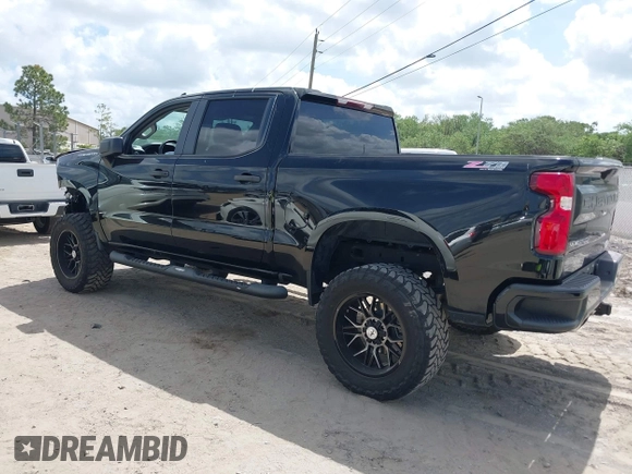 2021 Chevrolet Silverado 1500 Custom with VIN 3GCUYBEFXMG200422, listed as a IAAI auction lot 41955342 with 40,876 mi miles and . Bid and sale history available at DreamBid. Image 3.