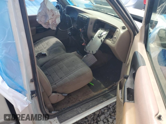 1997 Ford Ranger XLT with VIN 1FTCR10A8VPB29636, listed as a Copart auction lot 57250435 with 215,537 mi miles and Salvage title. Bid and sale history available at DreamBid. Image 8.