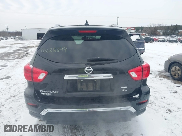2019 Nissan Pathfinder SV z VIN 5N1DR2MM8KC612511, wystawiony jako IAAI lot #41623349 z przebiegiem 96 059 mil mil oraz . Historia ofert i sprzedaży dostępna na DreamBid. Obrazek 16.