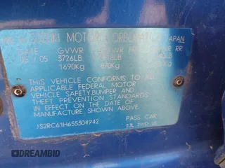 2005 Suzuki Aerio SX z VIN JS2RC61H655304942, wystawiony jako IAAI lot #42409409 z przebiegiem 212 440 mil mil oraz . Historia ofert i sprzedaży dostępna na DreamBid. Obrazek 9.
