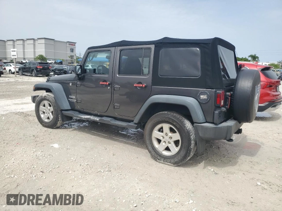2017 Jeep Wrangler Unlimited Sport with VIN 1C4HJWDG5HL597733, listed as a Copart auction lot 59278195 with 99,156 mi miles and Salvage title. Bid and sale history available at DreamBid. Image 2.
