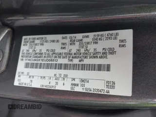 2014 Ford Escape SE with VIN 1FMCU9GX1EUD05513, listed as a IAAI auction lot 42651209 with 110,166 mi miles and . Bid and sale history available at DreamBid. Image 9.