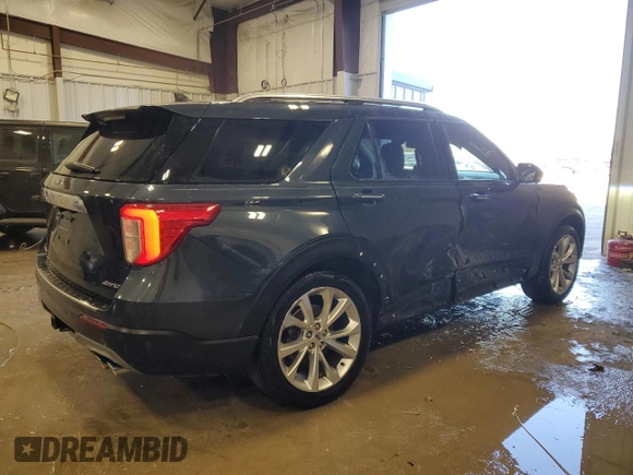 2022 Ford Explorer Platinum with VIN 1FM5K8HC1NGB67474, listed as a Copart auction lot 87109604 with 49,117 mi miles and Salvage Title. Bid and sale history available at carsss.com. Image 3.