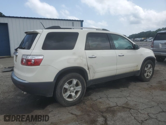 2010 GMC Acadia SL with VIN 1GKLRKED2AJ163582, listed as a Copart auction lot 54857135 with 72,161 mi miles and Salvage title. Bid and sale history available at DreamBid. Image 3.