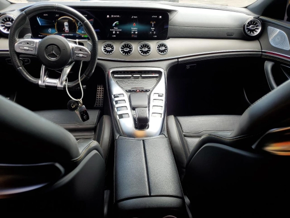 2021 Mercedes-Benz AMG GT 43 with VIN W1K7X5KB1MA040583, listed as a Copart auction lot 60470195 with 48,853 mi miles and Salvage title. Bid and sale history available at DreamBid. Image 8.