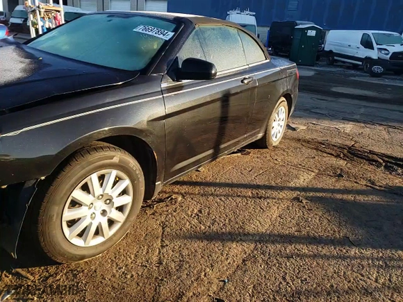 2010 Chrysler Sebring LX with VIN 1C3BC4EB8AN177048, listed as a Copart auction lot 76697894 with 126,572 mi miles and Salvage Title. Bid and sale history available at carsss.com. Image 10.