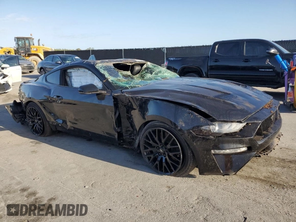 2021 Ford Mustang GT with VIN 1FA6P8CF4M5140085, listed as a Copart auction lot 55108505 with 48,670 mi miles and Non repairable. Bid and sale history available at DreamBid. Image 4.