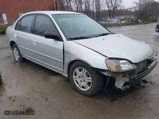 2002 Honda Civic LX with VIN 2HGES16662H567931, listed as a IAAI auction lot 41857814 with 191,087 mi miles. Bid and sale history available at carsss.com. Image 1.