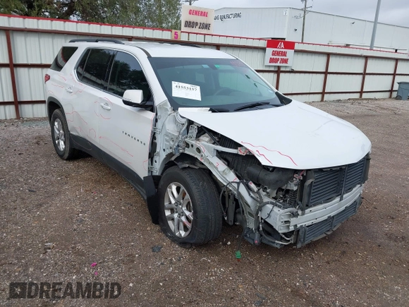 2019 Chevrolet Traverse LT Cloth with VIN 1GNERGKW8KJ171606, listed as a IAAI auction lot 41553157 with 95,802 mi miles. Bid and sale history available at carsss.com. Image 1.
