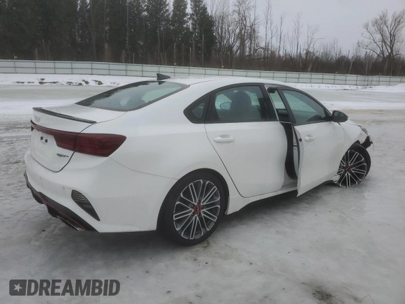 2022 Kia Forte GT with VIN 3KPF44ACXNE474261, listed as a Copart auction lot 45858195 with 0 mi miles and Salvage Title. Bid and sale history available at carsss.com. Image 3.