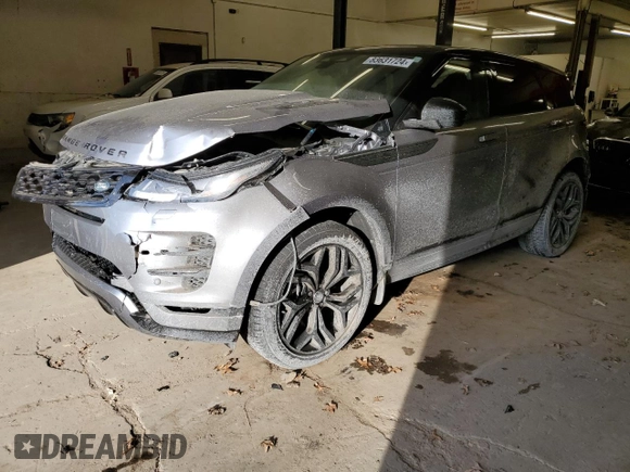 2023 Land Rover Range Rover Evoque Dynamic SE with VIN SALZL2FX5PH221595, listed as a Copart auction lot 83631724 with 21,284 mi miles and Salvage Title. Bid and sale history available at carsss.com. Image 1.