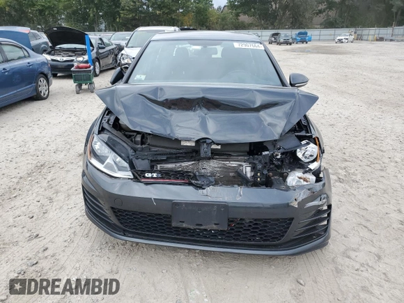 2017 Volkswagen Golf GTI S with VIN 3VW5T7AU5HM056691, listed as a Copart auction lot 72907664 with 118,290 mi miles and Salvage Title. Bid and sale history available at carsss.com. Image 5.