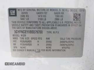 2011 Cadillac SRX Premium Collection z VIN 3GYFNCEYXBS579760, wystawiony jako IAAI lot #42238707 z przebiegiem Nie podano mil oraz . Historia ofert i sprzedaży dostępna na DreamBid. Obrazek 9.
